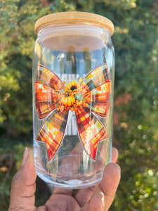 “Fall Vibes” Seasonal Glass Can