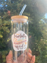 Load image into Gallery viewer, “Psalms 139:14” Glass Tumbler Can