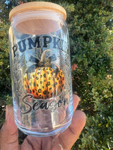 Load image into Gallery viewer, “Pumpkin Season” Glass Can
