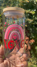 Load image into Gallery viewer, “Rainbow Love” 16oz Glass Tumbler Can