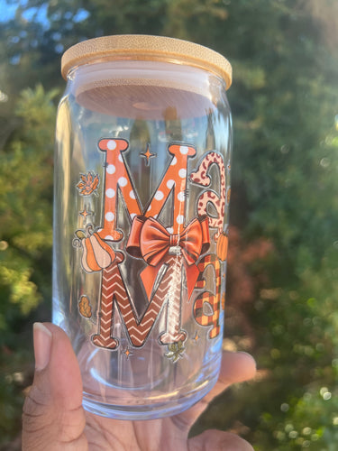 Fall MAMA Seasonal Glass Can
