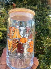 Load image into Gallery viewer, “Retro Fall Vibes” Seasonal Glass Can