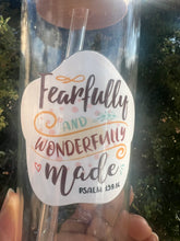 Load image into Gallery viewer, “Psalms 139:14” Glass Tumbler Can