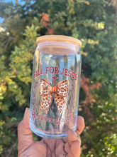 Load image into Gallery viewer, “Fall For Jesus” Seasonal Glass Can