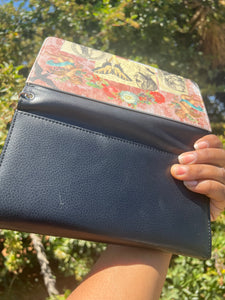 Vintage Ephemera Style Clutch Purse/Wallet