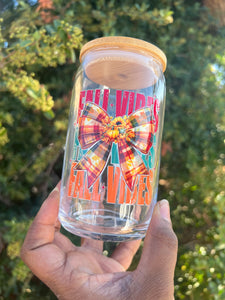 “Fall Vibes” Seasonal Glass Can