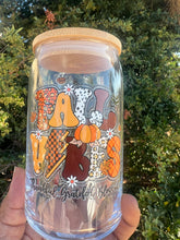 Load image into Gallery viewer, “Retro Fall Vibes” Seasonal Glass Can