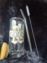 Load image into Gallery viewer, “God Is Good” Can Shaped Glass Cup