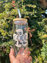 Load image into Gallery viewer, “God Is Good” Can Shaped Glass Cup