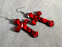 Load image into Gallery viewer, Paisley Cross earrings