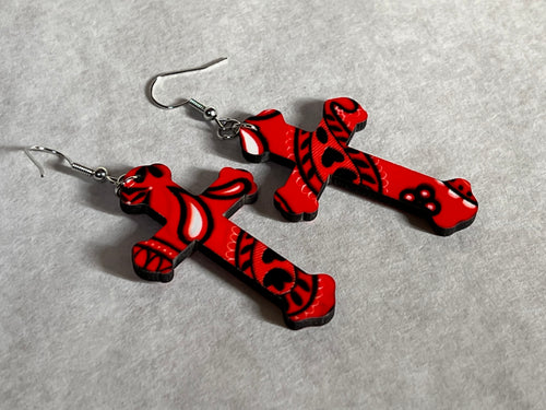 Paisley Cross earrings