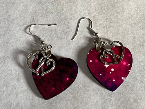 Galaxy Hearts earrings
